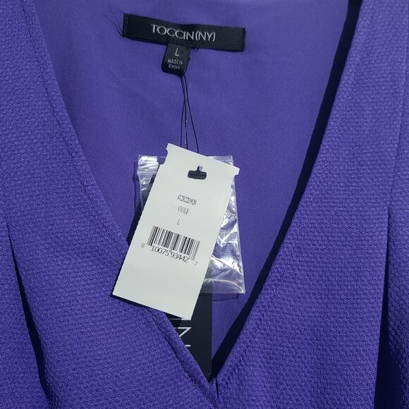 Toccin Long Sleeve Shift Dress in Violet NWT - Picture 4 of 7